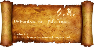 Offenbacher Mánuel névjegykártya